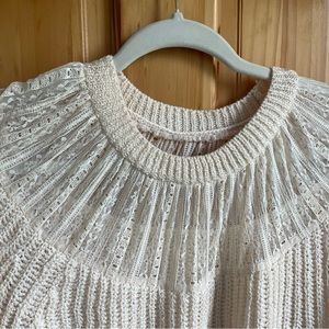 Cute new lace splicing knitted sweater from a local boutique.